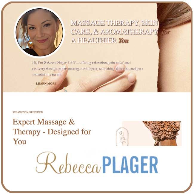 Rebecca Plager, LMT Website Design Portfolio Display